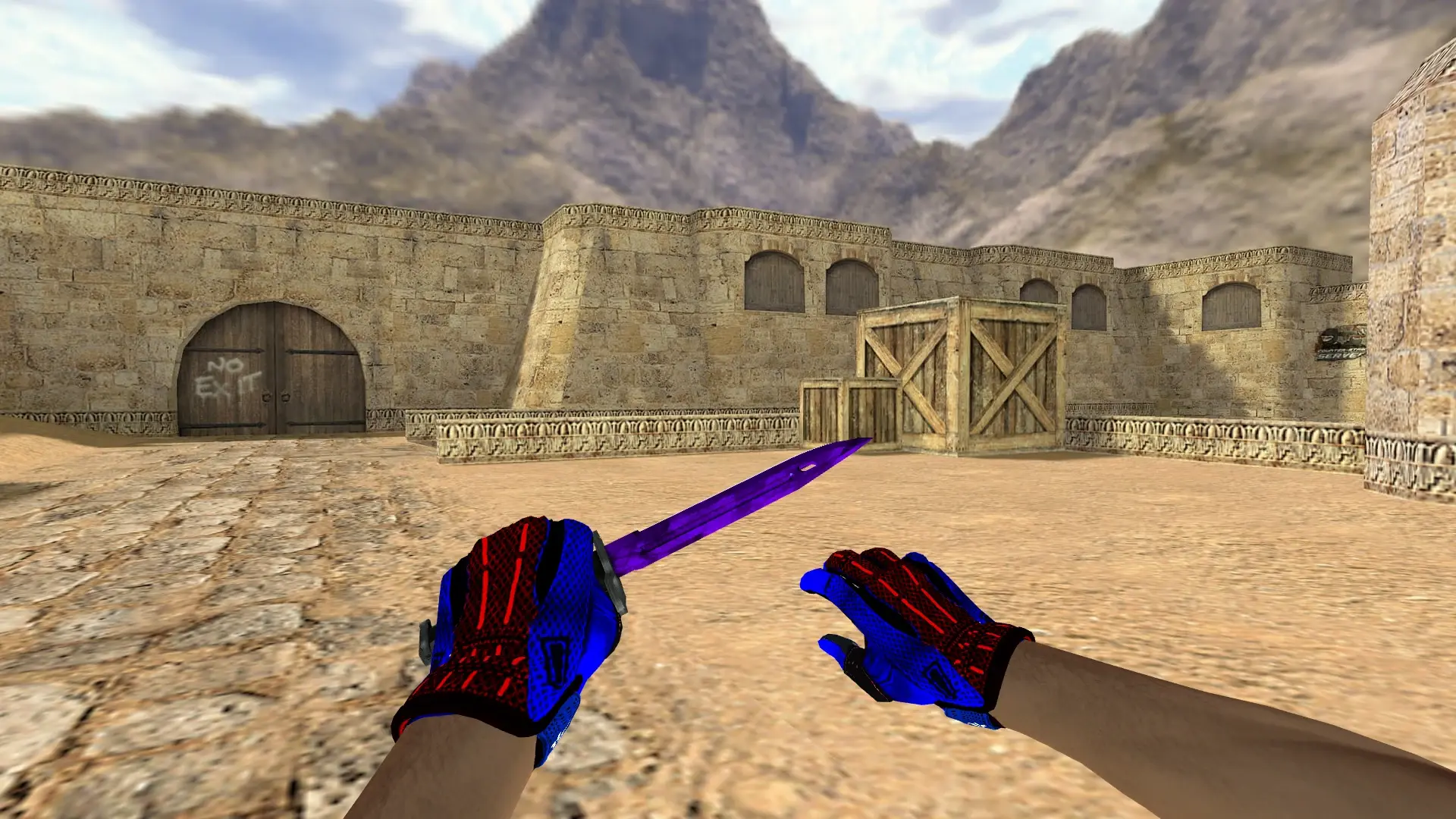 Bayonet | Doppler Sapphire — de_dust2 (first person)