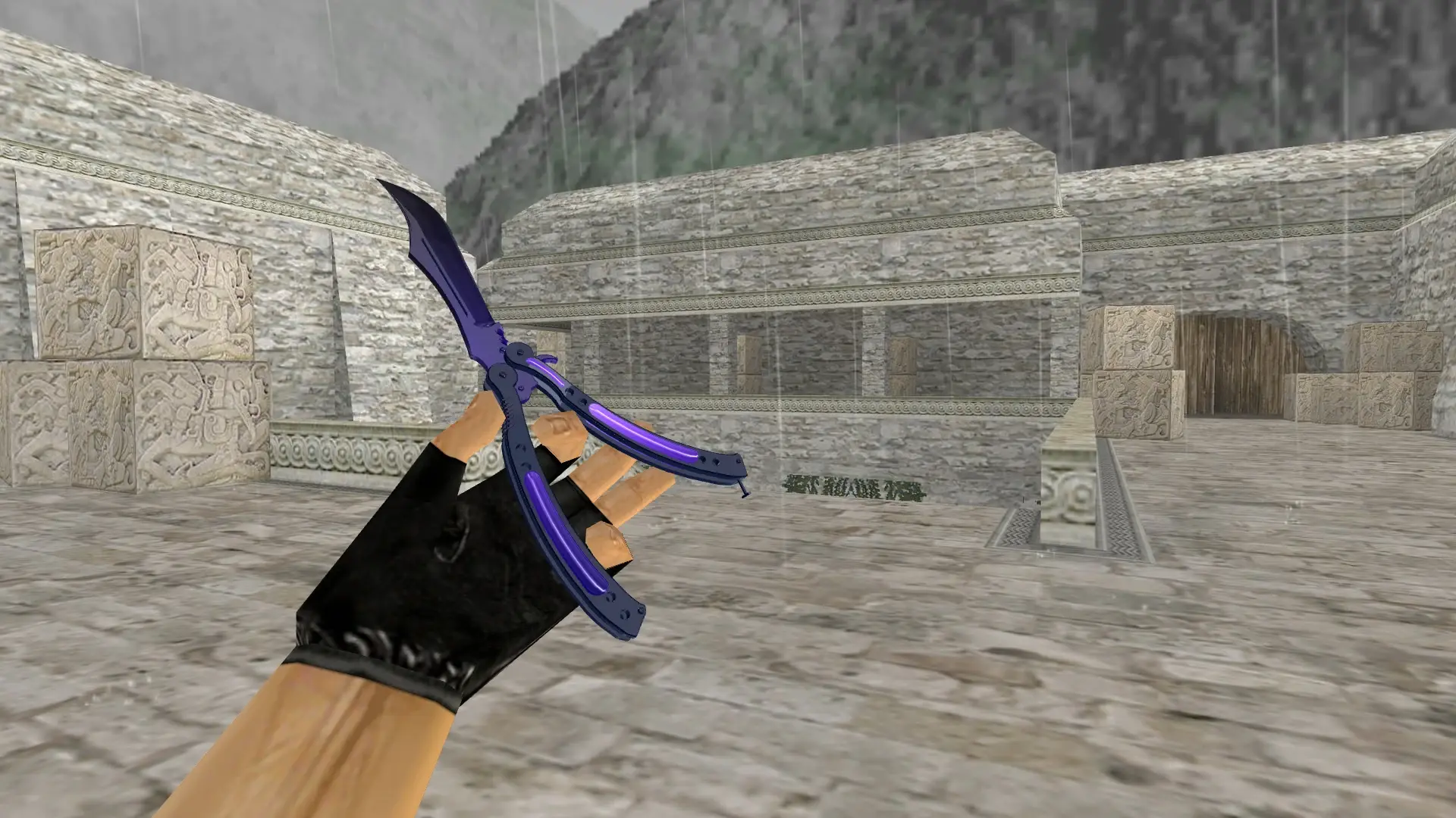 Butterfly Knife | Northern Lights — de_aztec (first person)