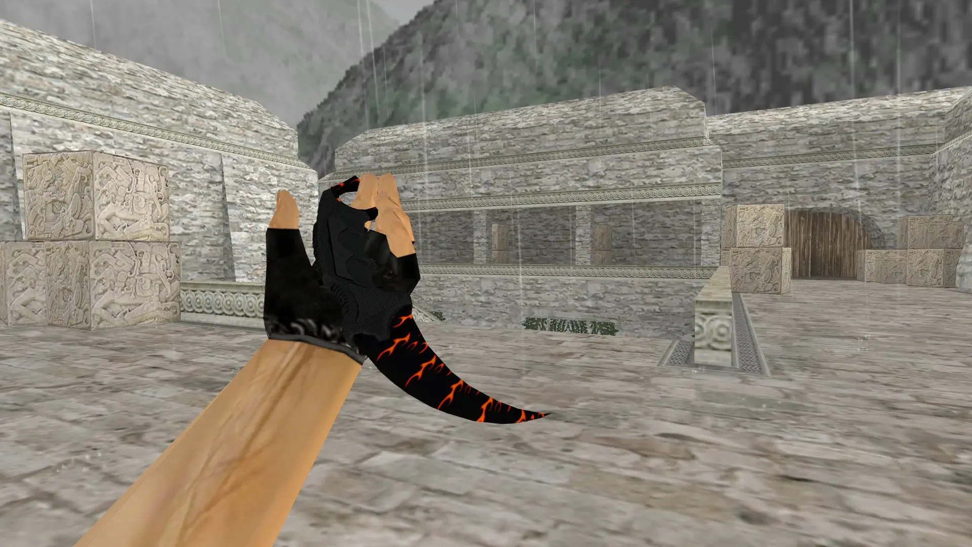 Karambit | Blaze — de_aztec (first person)