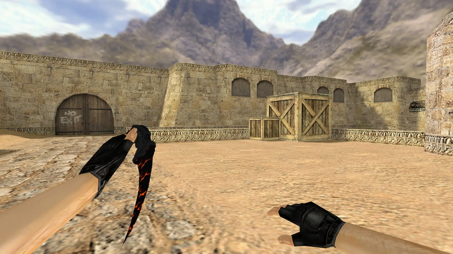 Karambit | Blaze — de_dust2 (first person)