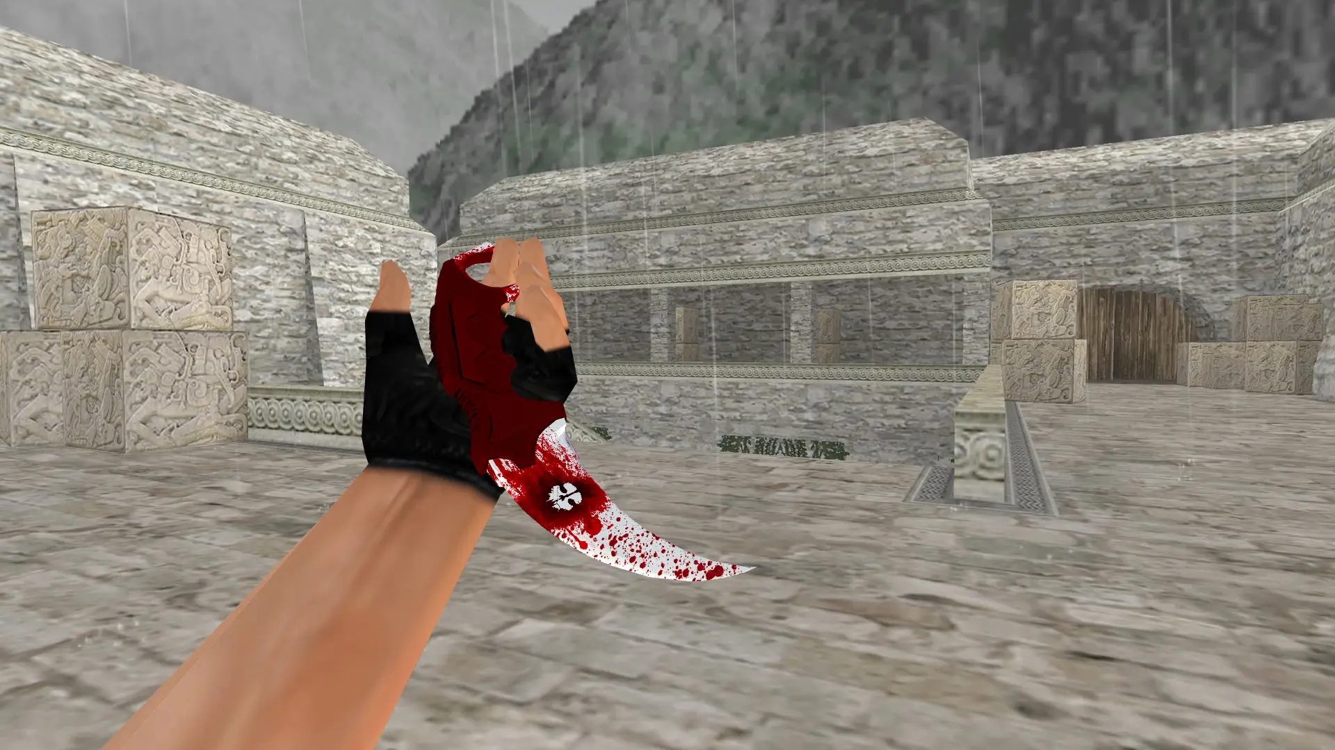 Karambit | Blood Edge — de_aztec (first person)