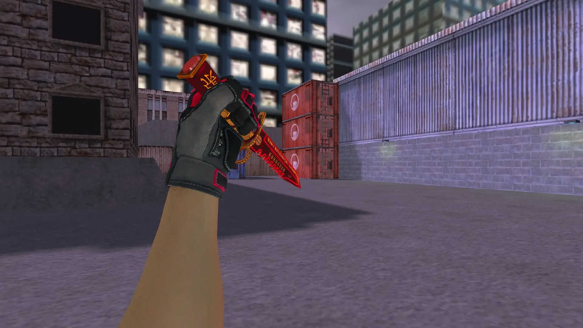M9 Bayonet | Chang, Specialist Gloves Crimson Kimono — cs_assault (first person)