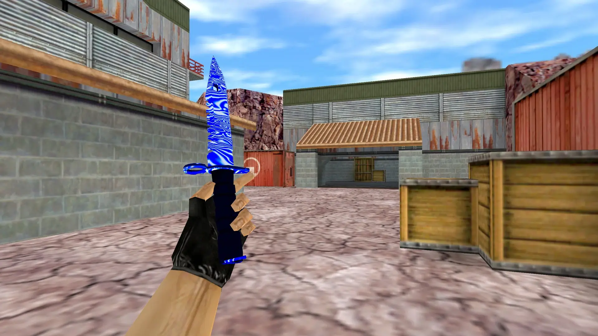 M9 Bayonet | Damascus Steel Blue — de_nuke (first person)