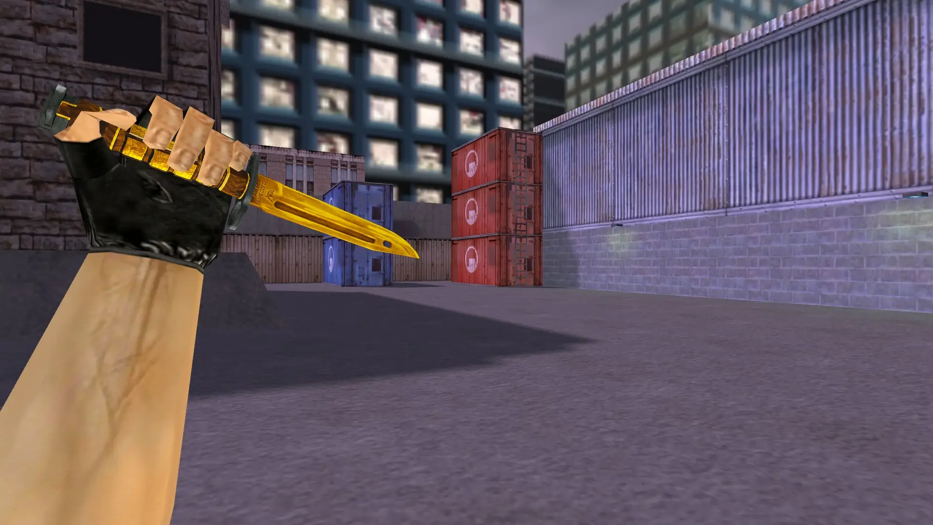 Bayonet | Fine Gold — cs_assault (first person)
