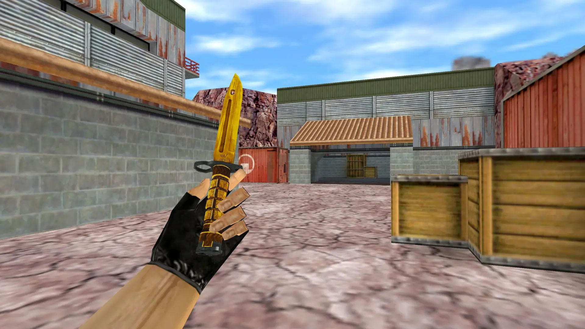 Bayonet | Fine Gold — de_nuke (first person)