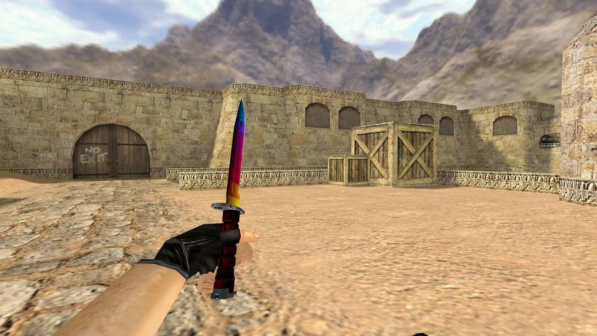 Bayonet | Rainbow — de_dust2 (first person)