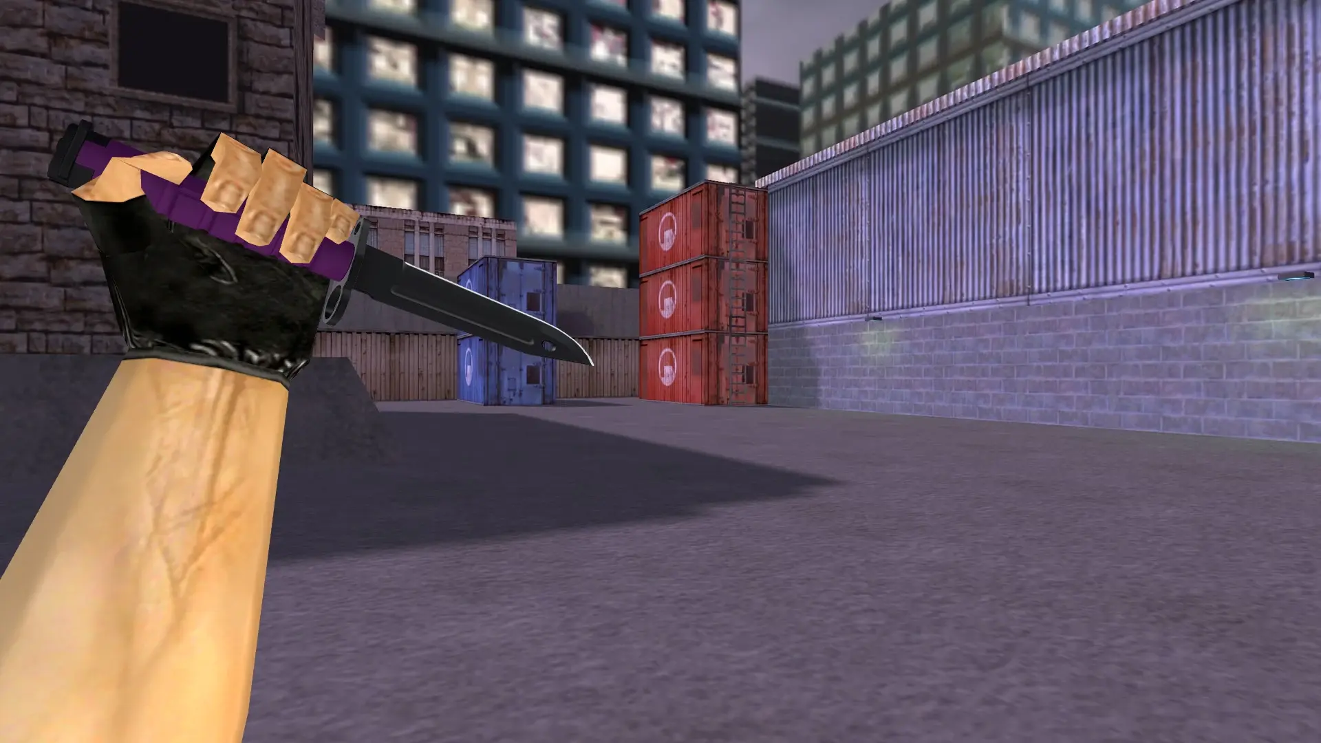 Bayonet | Ultraviolet — cs_assault (first person)