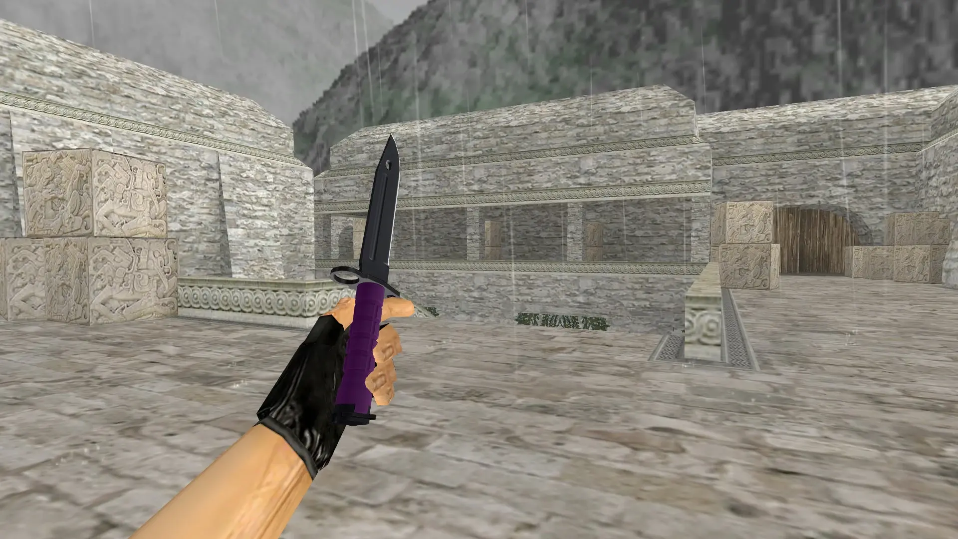 Bayonet | Ultraviolet — de_aztec (first person)