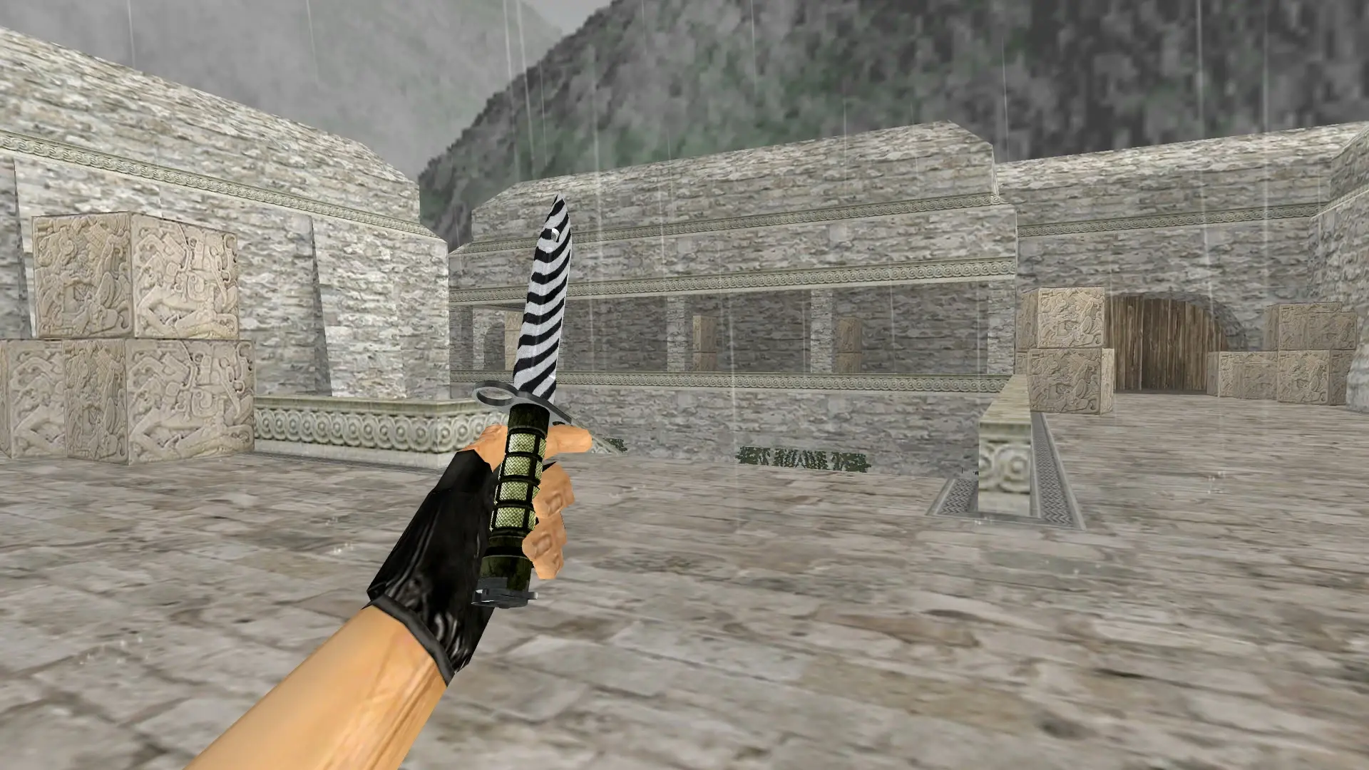 Bayonet | Zebra — de_aztec (first person)