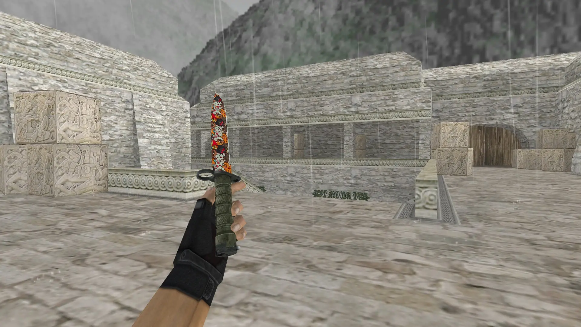 Bayonet | Paw — de_aztec (first person)