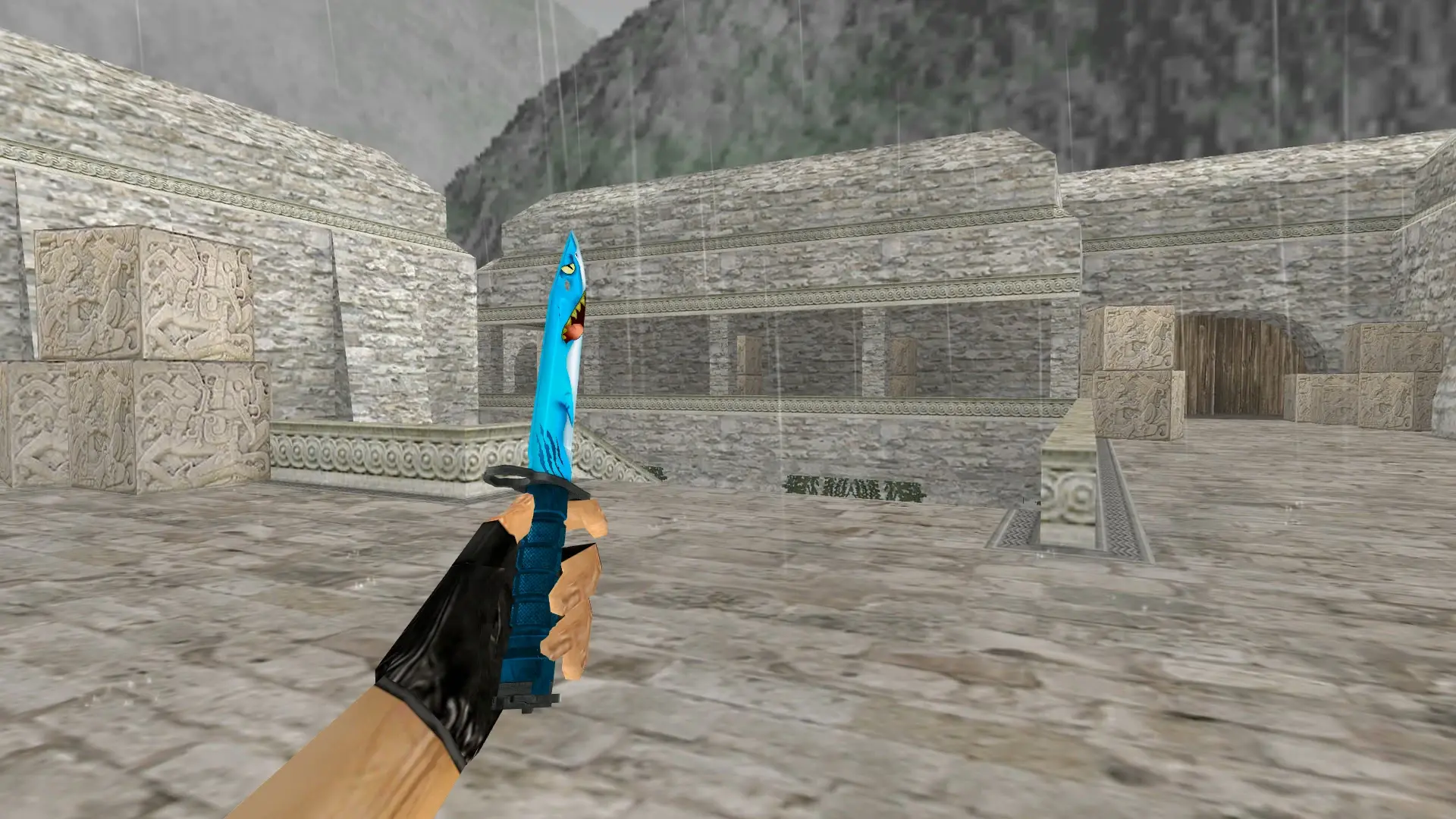 Bayonet | Shark — de_aztec (first person)