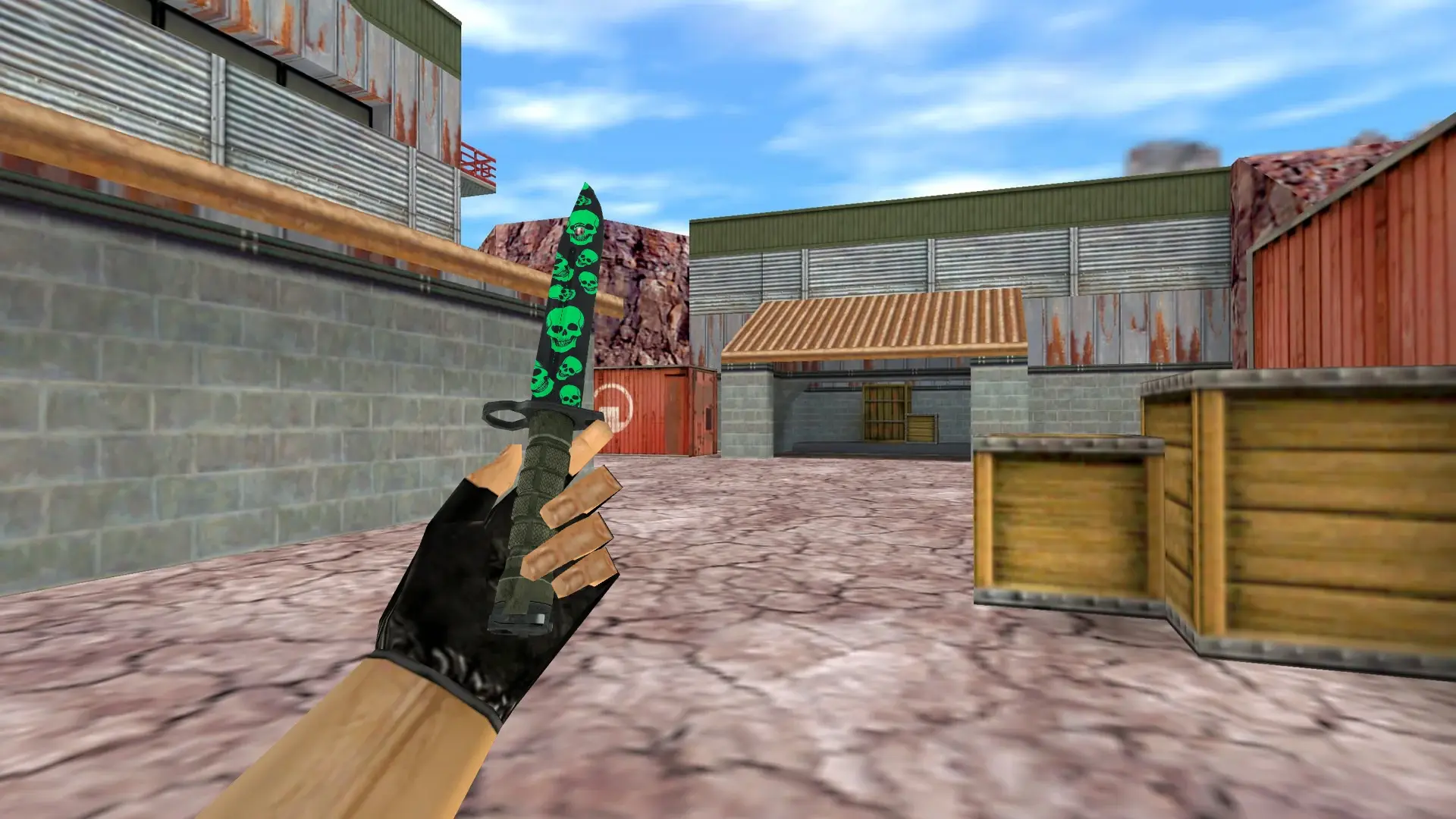 Bayonet | Skull Pattern — de_nuke (first person)