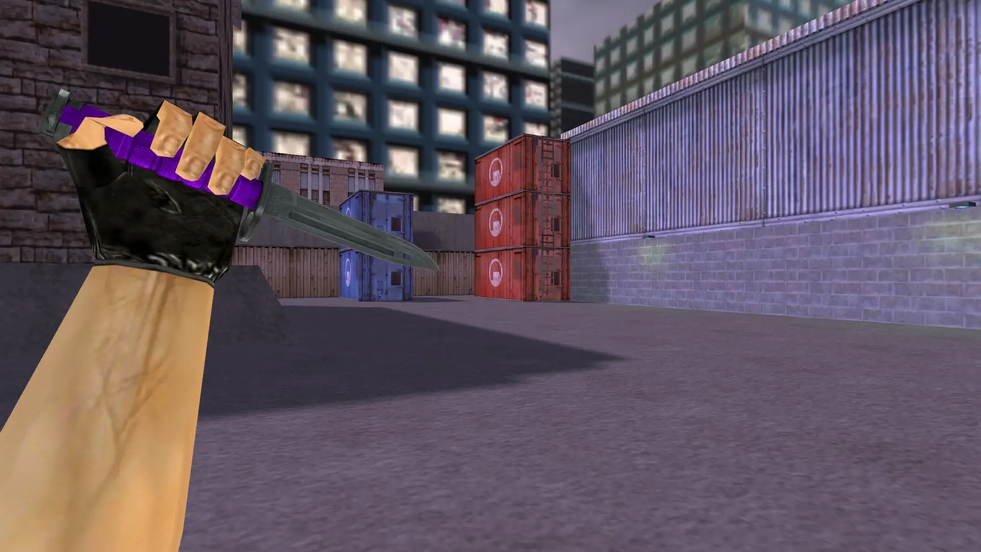 Bayonet | Ultraviolet v2 — cs_assault (first person)