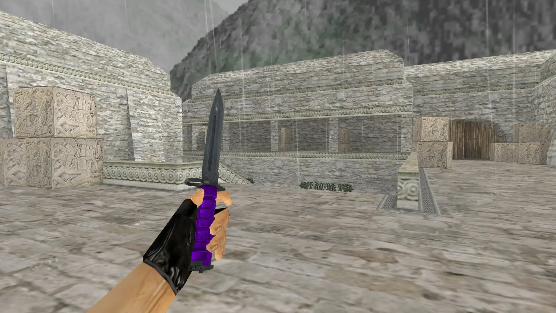 Bayonet | Ultraviolet v2 — de_aztec (first person)