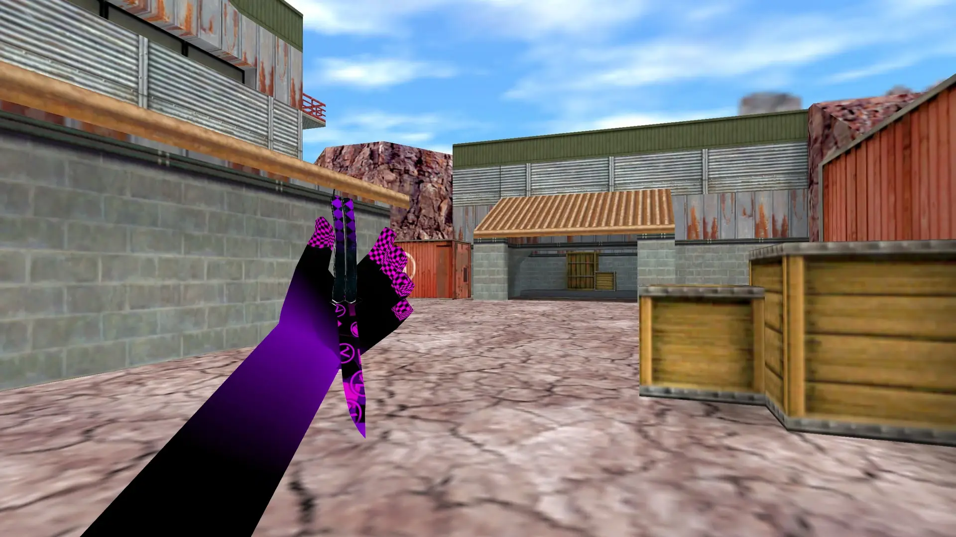 Butterfly Knife | Purple Error — de_nuke (first person)