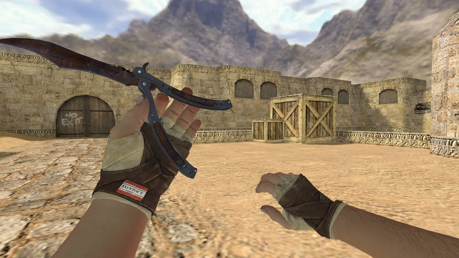 Butterfly Knife | Rustcoat — de_dust2 (first person)