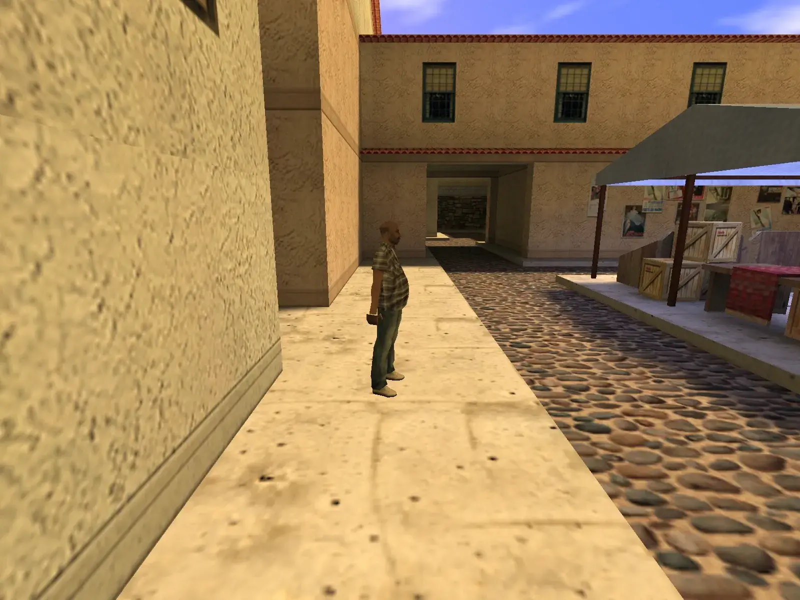 Neighbour from GTA San Andreas — cs_italy, the market street