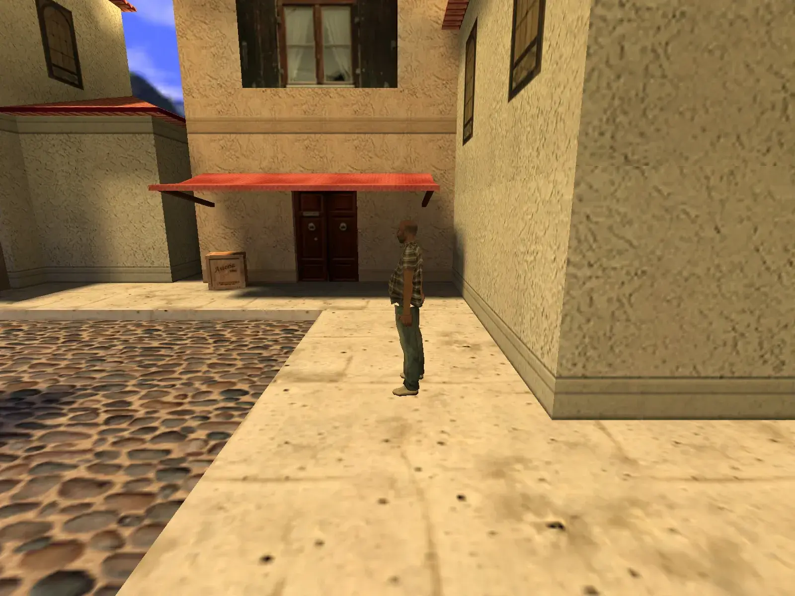 Neighbour from GTA San Andreas — cs_italy, the market street from the other side