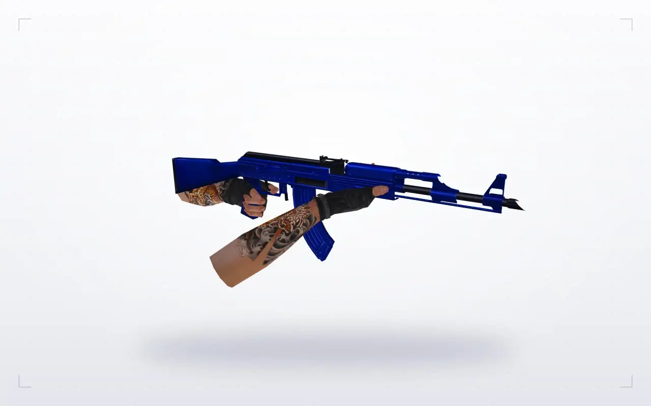 Blue Weapons with Tattoo — AK-47 — Blue Weapons with Tattoo