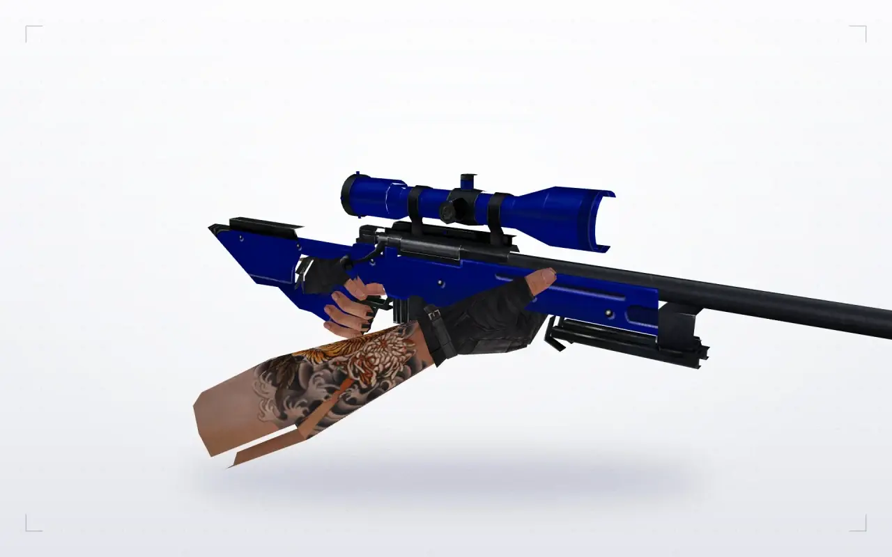 Blue Weapons with Tattoo — AWP — Blue Weapons with Tattoo