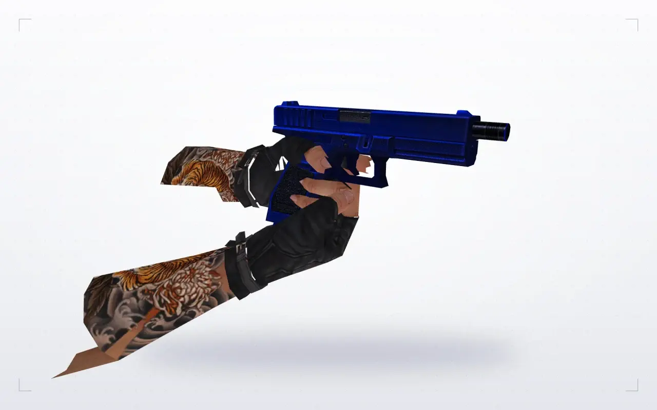 Blue Weapons with Tattoo — Glock-18 — Blue Weapons with Tattoo