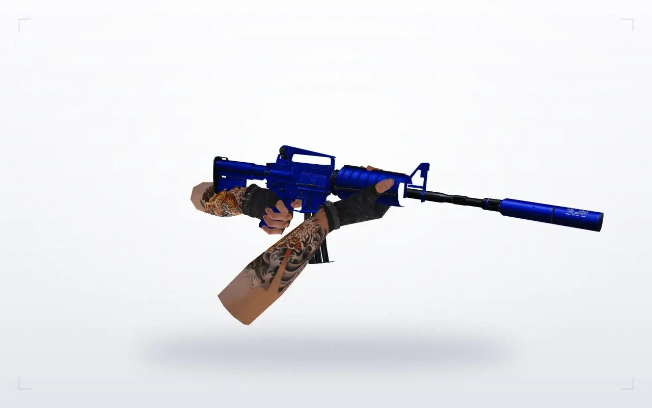 Blue Weapons with Tattoo — M4A1 — Blue Weapons with Tattoo
