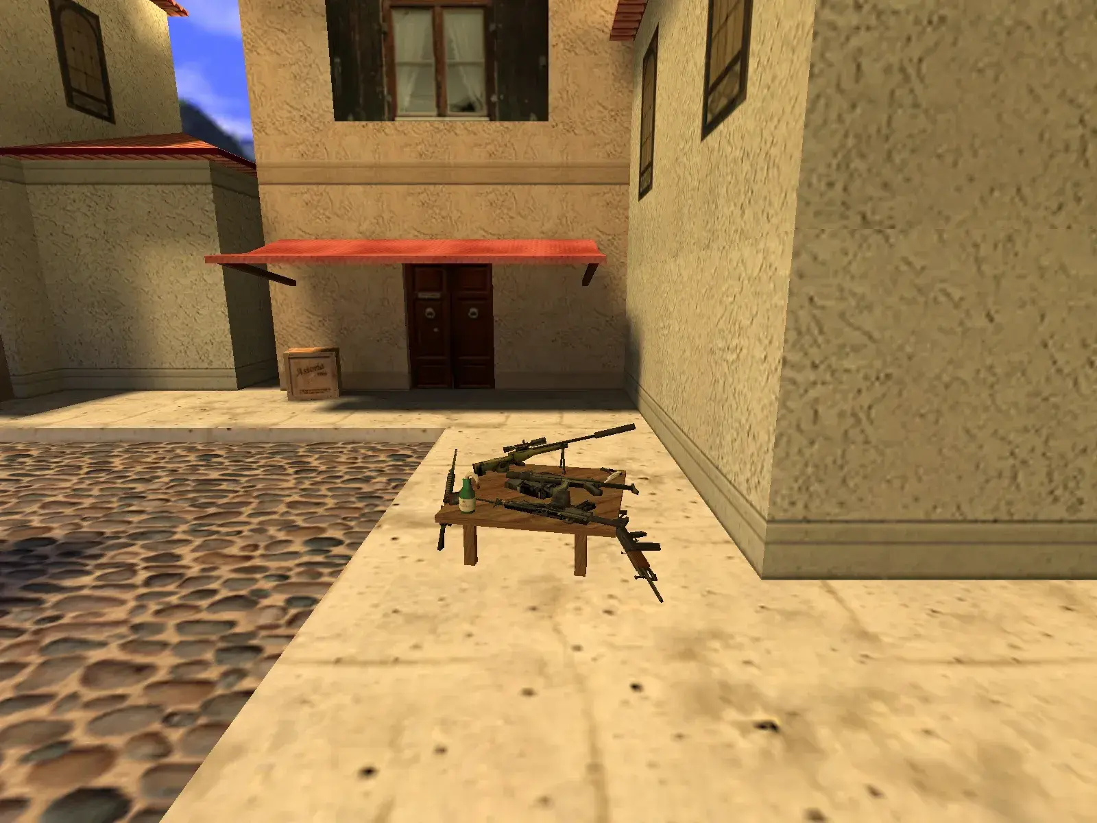 Weapons and Equipment — cs_italy, the market street from the other side